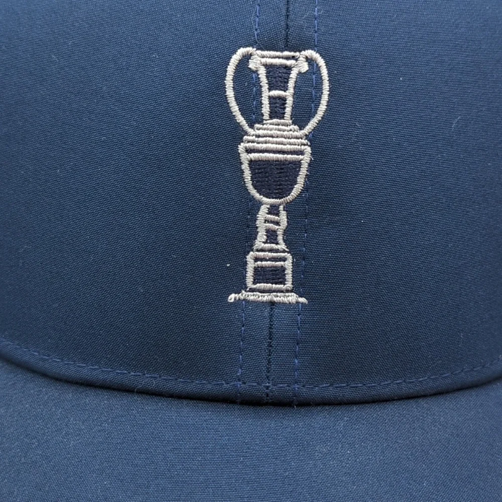 Adidas Golf Performance 6 Panel Hat Trophy Cup Logo Navy Blue Snapback OSFM Cap